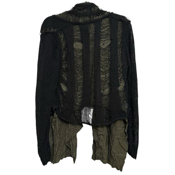 Chaser women’s NWT’s Distressed open weave cardigan with lining. Size medium - Picture 2 of 4